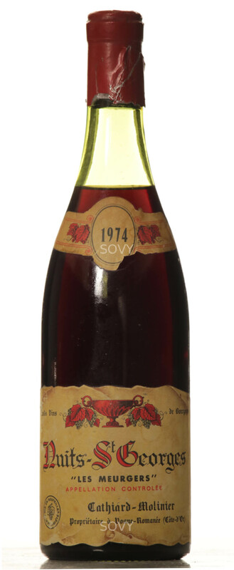 Cathiard Molinier Nuits St Georges Les Meurgers, 1974