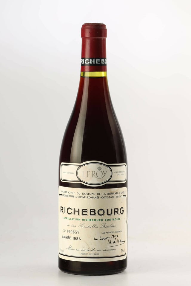 De La Romanee Conti Richebourg Grand Cru, 1986