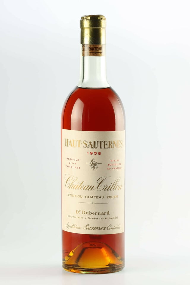 Chateau Trillon Sauternes Contigu A Yquem, 1958