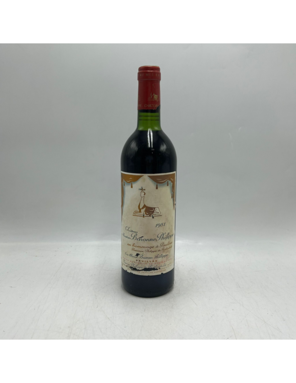 Chateau Mouton Baronne Philippe 1981