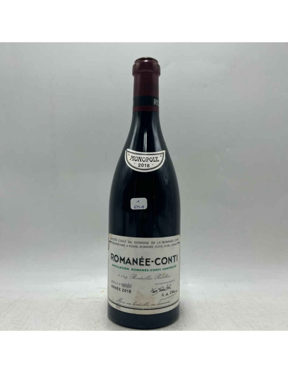 De La Romanee Conti Romanee Conti Grand Cru 2018