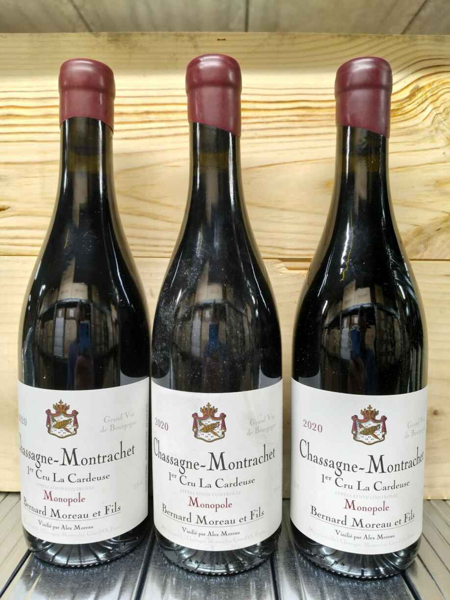 Bernard Moreau Chassagne Montrachet La Cardeuse Rouge 1er Cru 2020