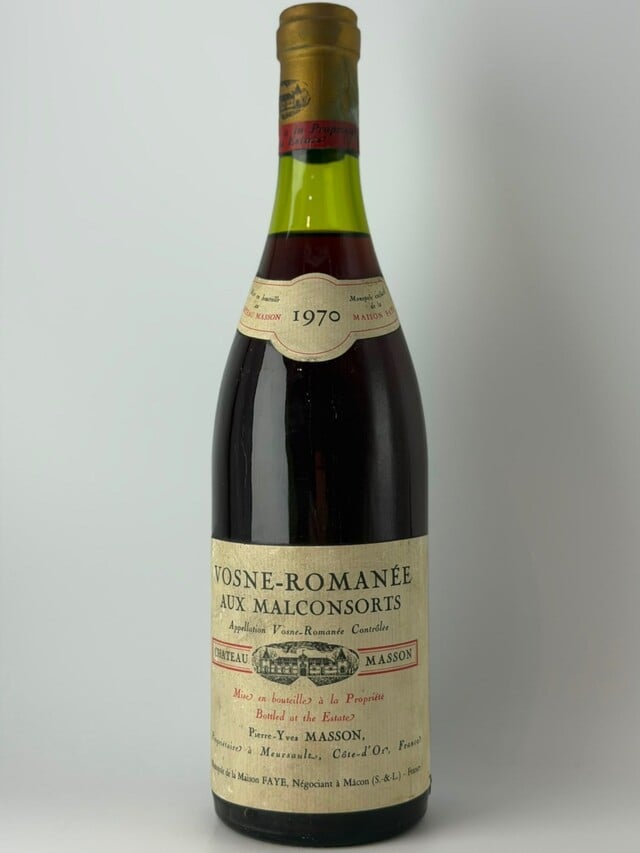 Chateau Masson Vosne Romanee Aux Malconsorts 1er Cru, 1970