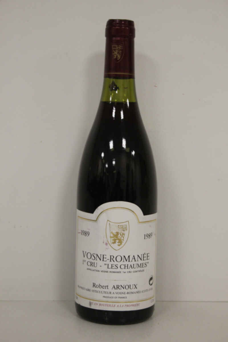 Robert Arnoux Vosne Romanee Les Chaumes 1er Cru 1989