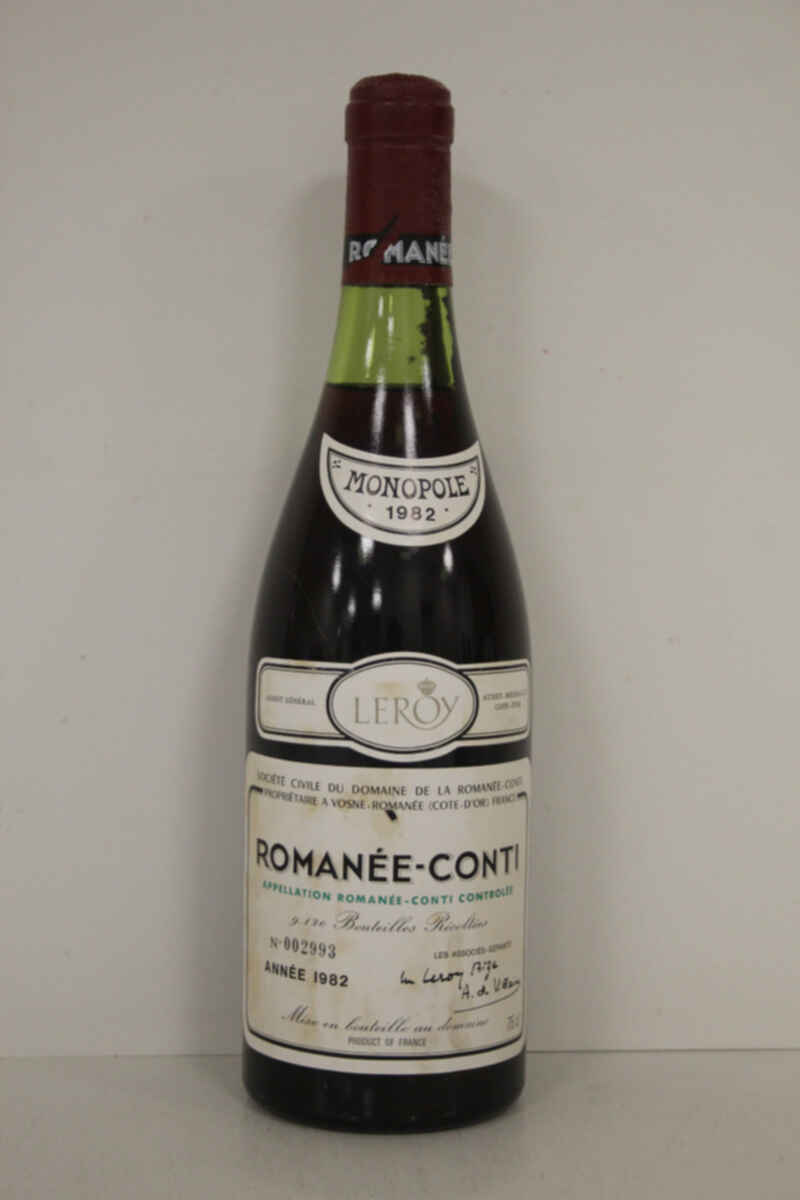 De La Romanee Conti Romanee Conti Grand Cru 1982