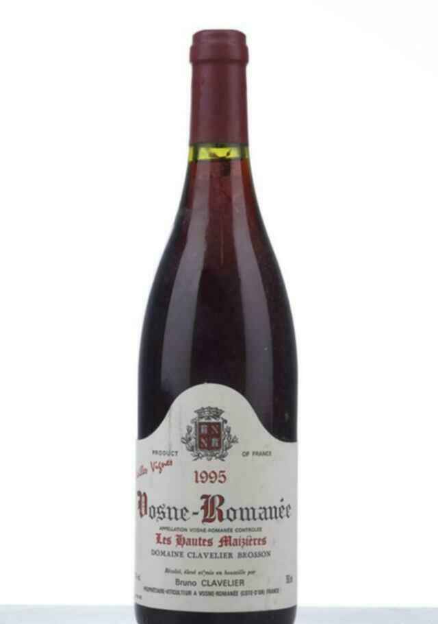 Bruno Clavelier Vosne Romanee Hautes Maizieres Vieilles Vignes 1995