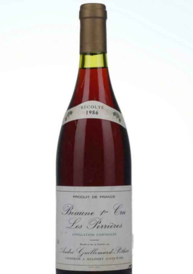 Andre Guillemard Pothier Beaune 1er Cru Les Perrieres 1986