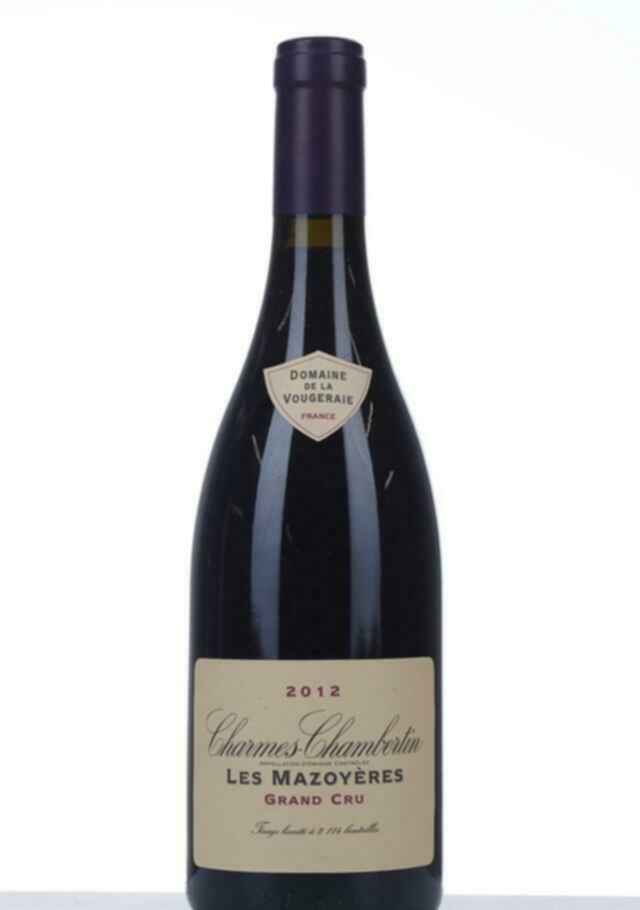 De La Vougeraie Charmes Chambertin Aux Mazoyeres Grand Cru 2012