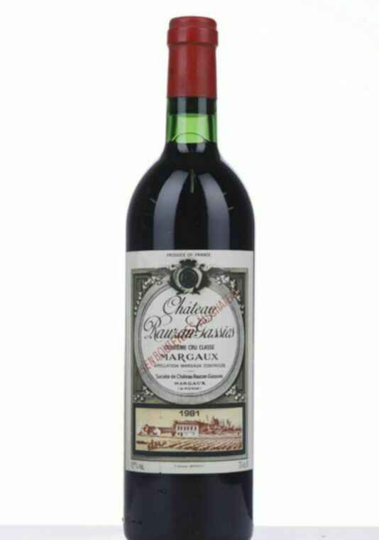 Chateau Rauzan Gassies, 1981