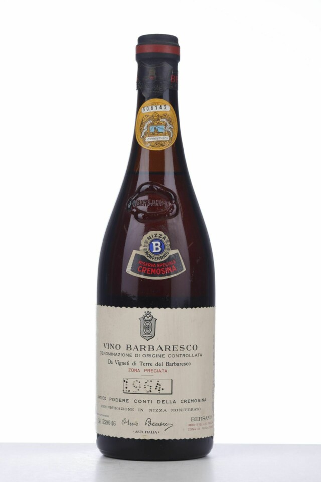 Bersano Barbaresco Riserva Speciale Cremosina, 1964