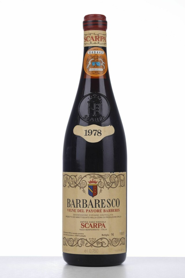 Scarpa Barbaresco Vigne Del Payore Barberis, 1978