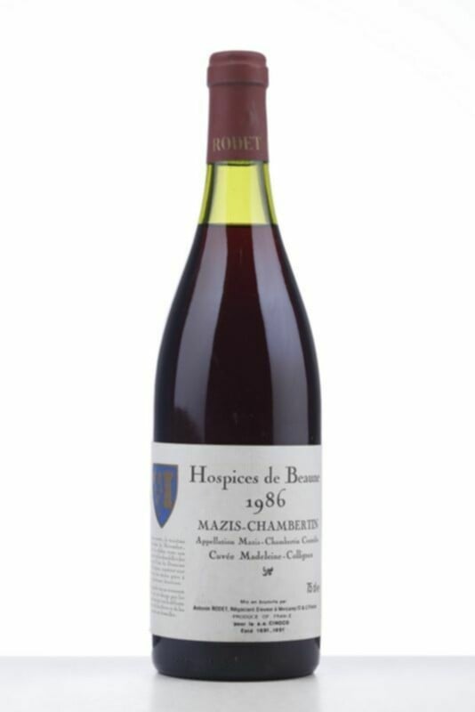 Antonin Rodet Hospices De Beaune Mazis Chambertin Cuvee Madeleine Collignon, 1986