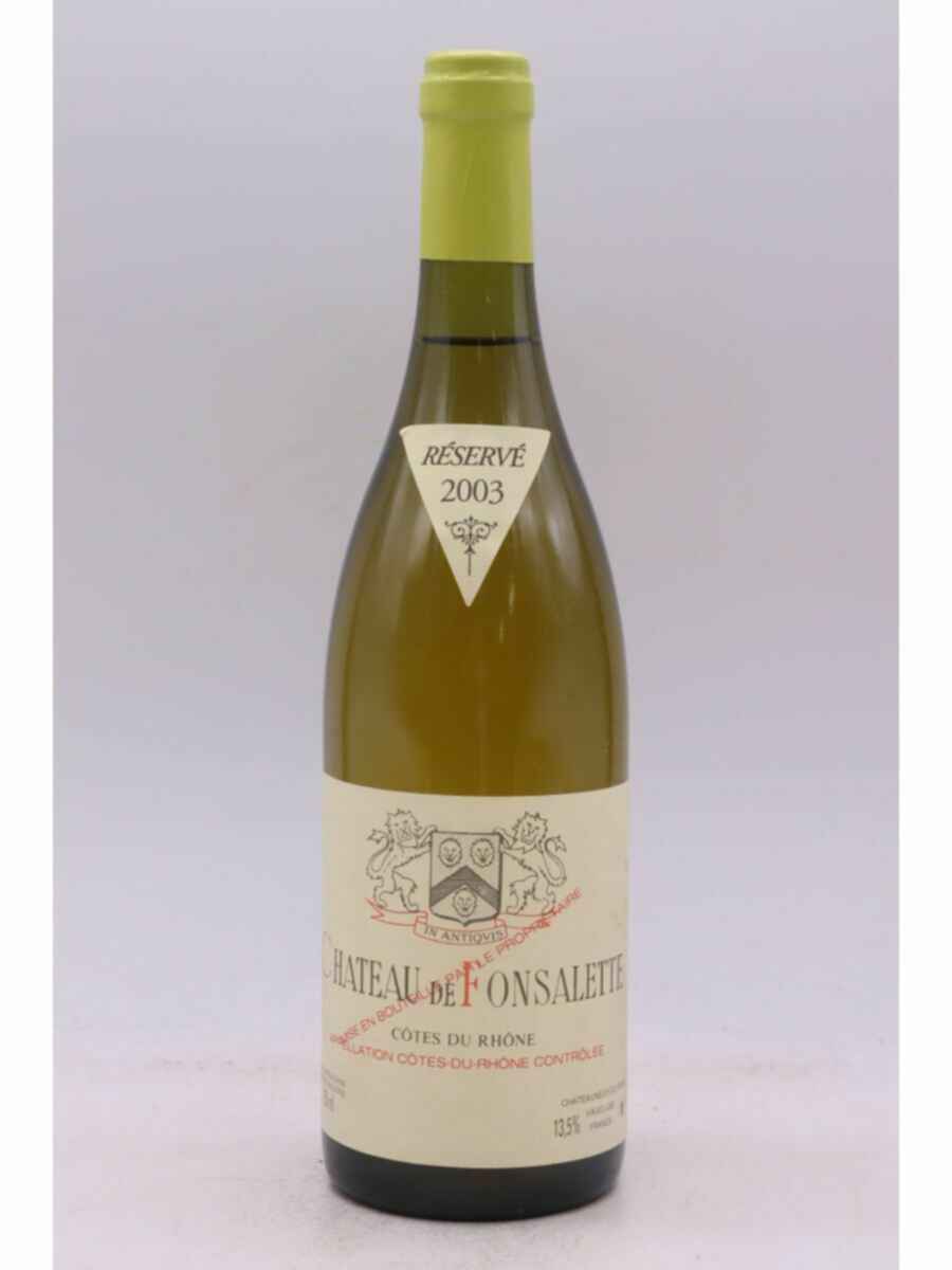 Rayas Chateau De Fonsalette Reserve Blanc 2003