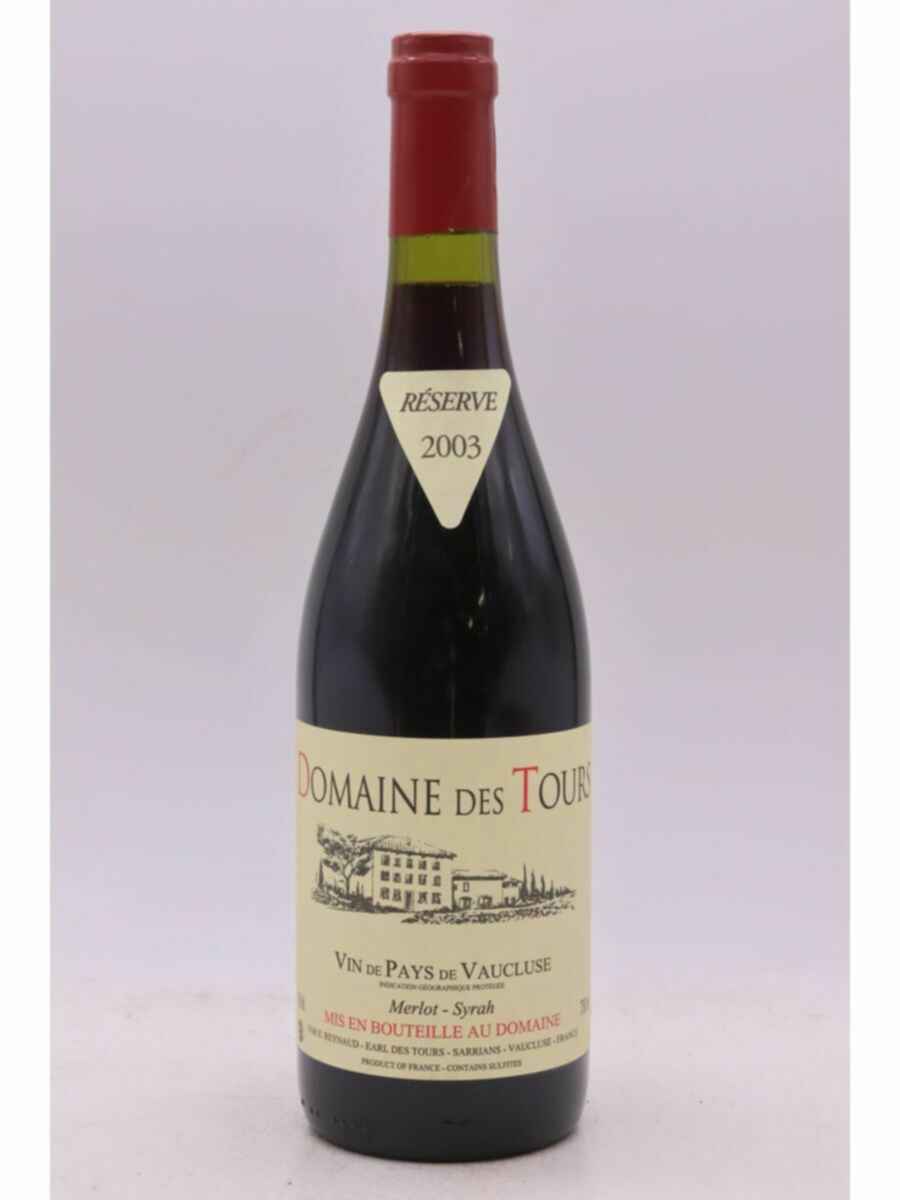 Rayas Domaine Des Tours Vaucluse Merlot-syrah Reserve 2003