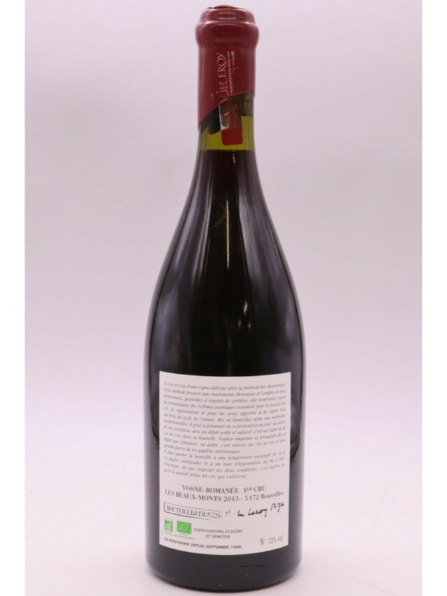 Leroy Vosne Romanee Les  Beaux Monts 1er Cru, 2013