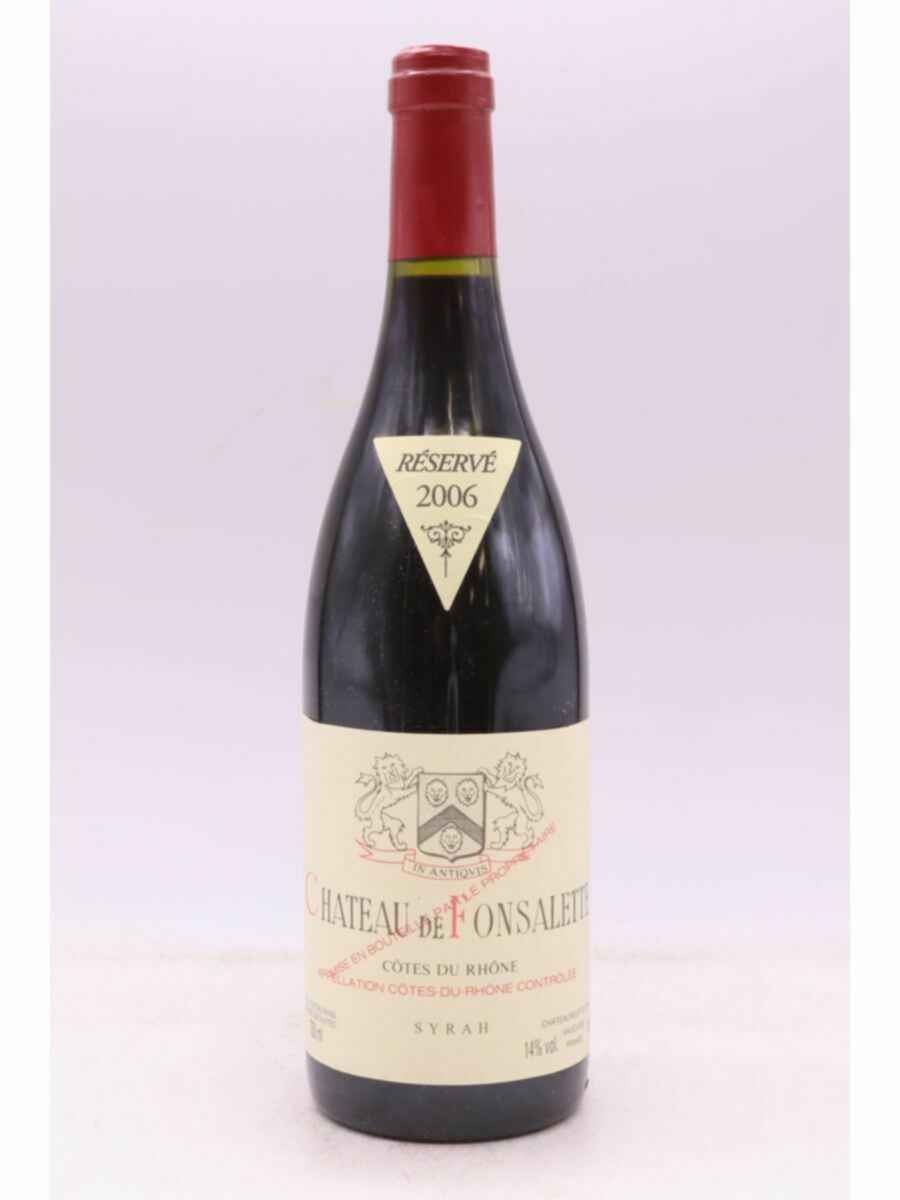 Rayas Chateau De Fonsalette Reserve Syrah 2006