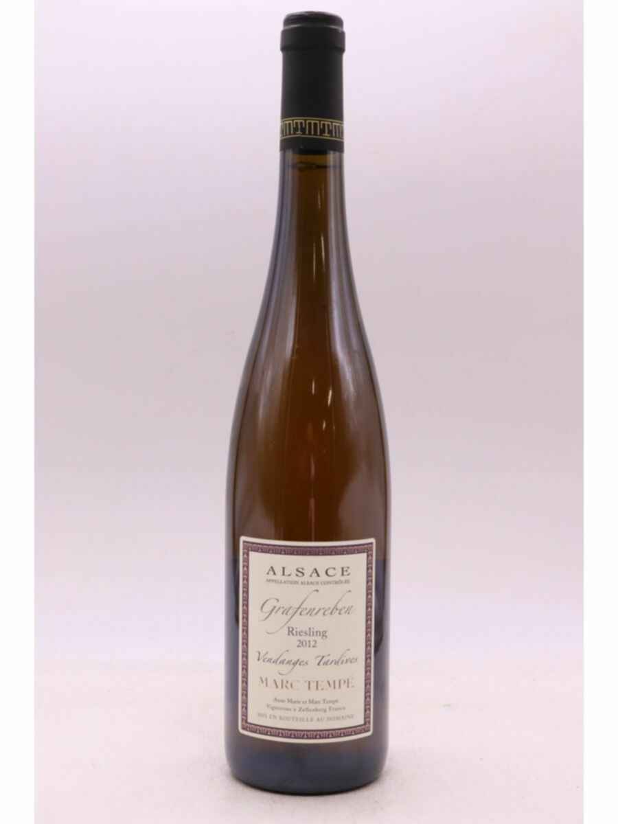 Marc Tempe Alsace Riesling Grafenreben Vendanges Tardives 2012
