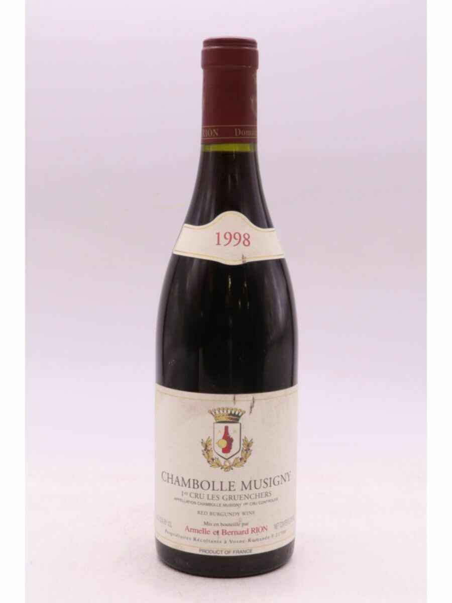 Armelle Et Bernard Rion Chambolle Musigny 1er Cru Les Gruenchers 1998
