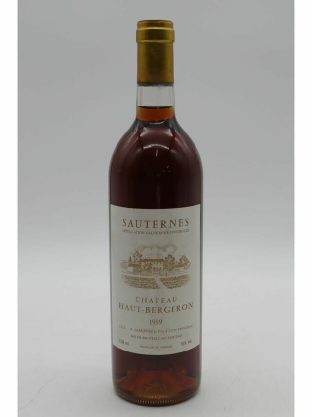 Chateau Haut Bergeron, 1989