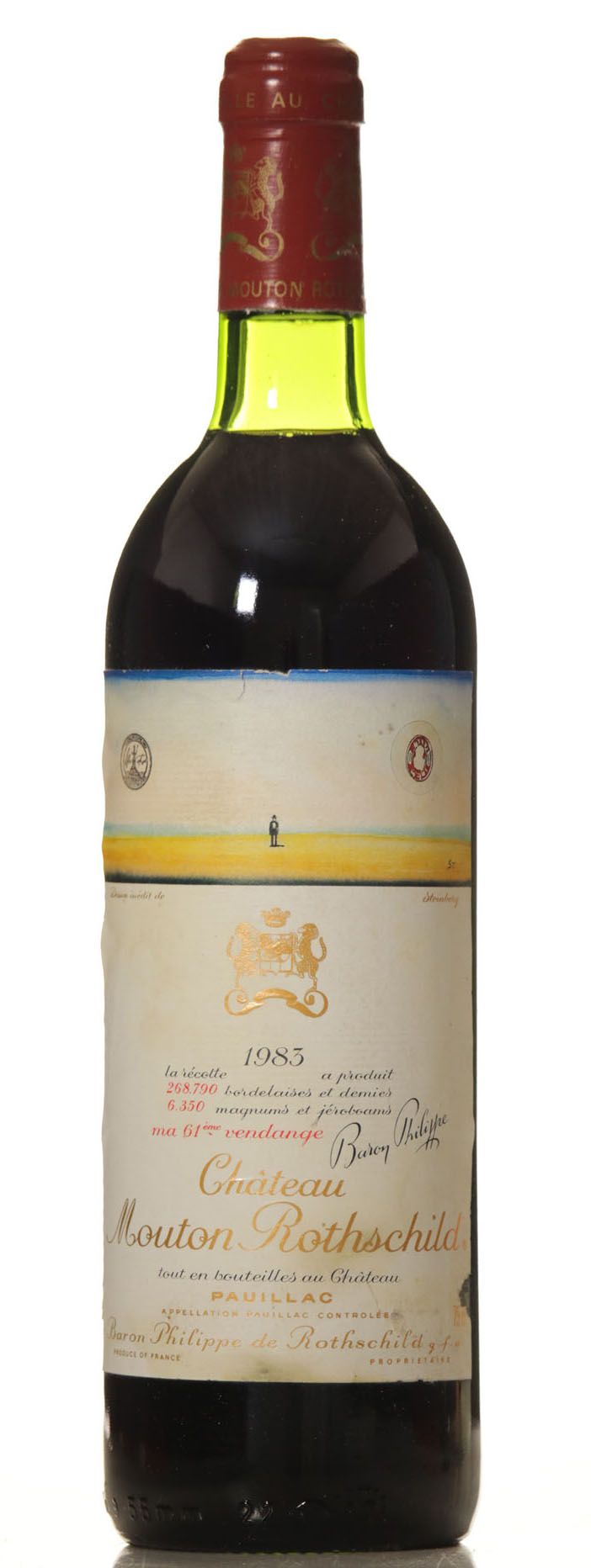 château mouton rothschild 1983 ヴィンテージ 赤 - 酒