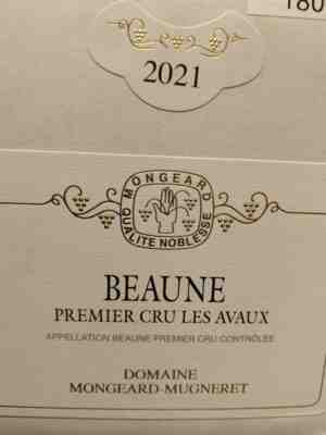 Mongeard Mugneret Beaune Les Avaux 1er Cru 2021